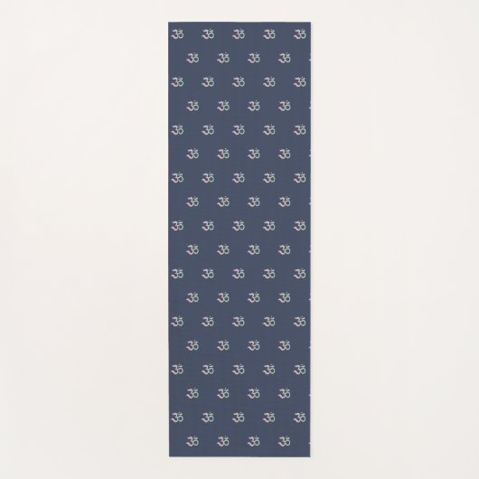 Zen Om-symbool marineblauw Yogamat (Voorkant)