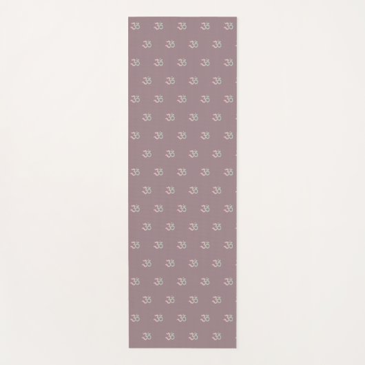Zen Om-symboolpatroon stoffige roze Yogamat (Voorkant)