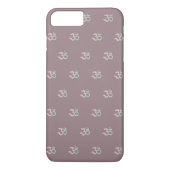Zen Om-tekenpatroon stoffige roze iPhone case (Achterkant)
