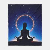 Zen onder de sterren: kosmische meditatie fleece deken (Voorkant)