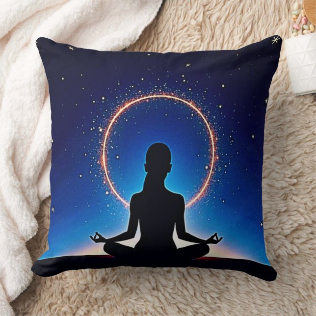 Zen onder de sterren: kosmische meditatie kussen (Deken)