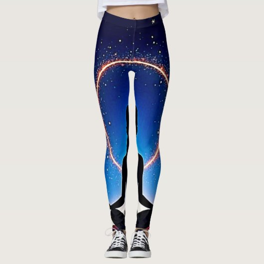 Zen onder de sterren: kosmische meditatie leggings (Voorkant)