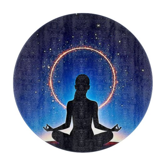 Zen onder de sterren: kosmische meditatie snijplank (Voorkant)