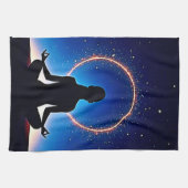 Zen onder de sterren: kosmische meditatie theedoek (Horizontaal)