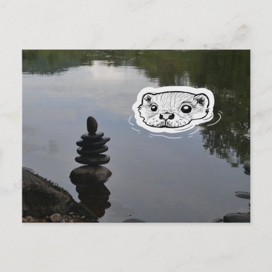 Zen otter briefkaart (Voorkant)