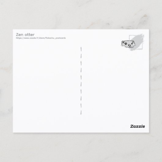 Zen otter briefkaart (Achterkant)