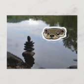 Zen Otter (color) Briefkaart (Voorkant)