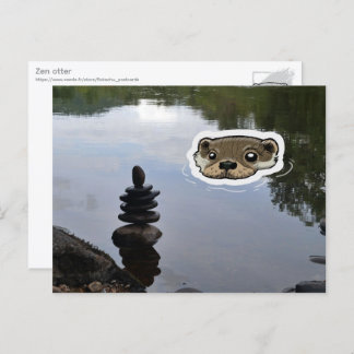 Zen Otter (color) Briefkaart