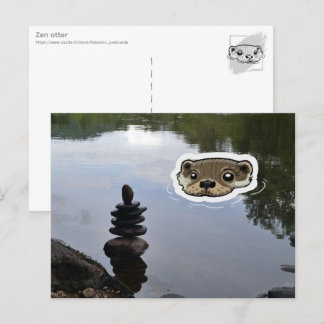 Zen Otter (kleur) Briefkaart