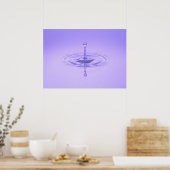 Zen Paars Water Drop Ocean Love Peace Inspiration Poster (Keuken)