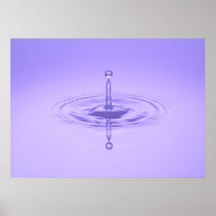 Zen Paarse Waterdruppel Oceaan Liefde Vrede Inspir Poster