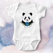 Zen Panda Beer Blauwe Lotus Yin Yang Groen Romper