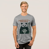 Zen Panda - Eenvoud spreekt design Tri-Blend Shirt (Voorkant volledig)