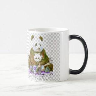 Zen Panda Familie Keramische Mok Kunst