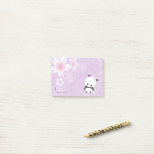 Zen Panda Post-its (Sakura) Post-it® Notes (Op bureau)