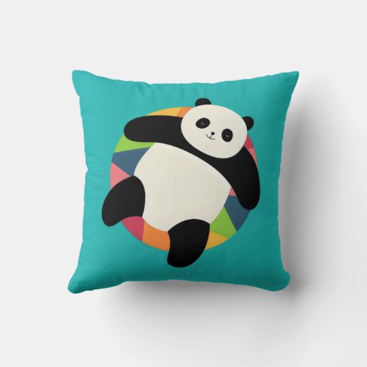 Zen Panda Spin Kussen (Achterkant)