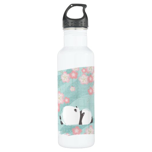 Zen Panda Tall Bottle (Plum Blossom) Waterfles (Voorkant)