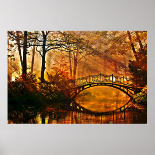 Zen paradise brug, vrede en liefde door geheellief poster