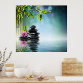 Zen paradise tuin,sereniteit,vreedzaam,yoga poster (Keuken)