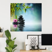 Zen paradise tuin,sereniteit,vreedzaam,yoga poster (Thuiskantoor)