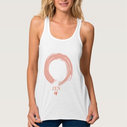Zen Peace Calm Off-roze vrouwen Tanktop (Voorkant)
