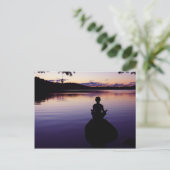 Zen peace yoga stilheid meditatie natuur briefkaart (Staand voorkant)