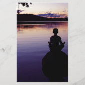 Zen peace yoga stilheid meditatie natuur briefpapier (Voorkant)