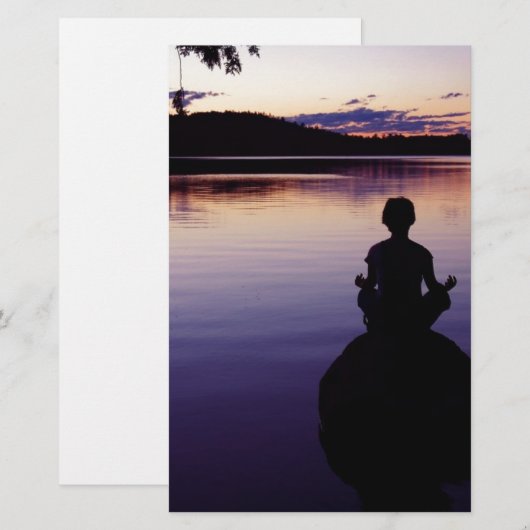 Zen peace yoga stilheid meditatie natuur briefpapier (Voorkant / Achterkant)