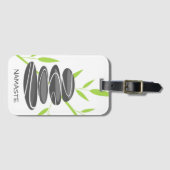 Zen pebble stone Personeelsrijdende lugauge labels (Voorkant (horizontaal))