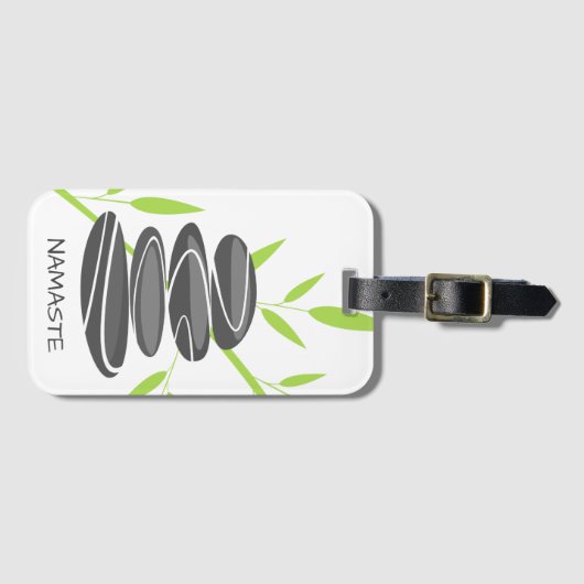 Zen pebble stone Personeelsrijdende lugauge labels (Voorkant (horizontaal))