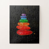 Zen Pebbles Chakras - Waterverf & goud Legpuzzel (Verticaal)