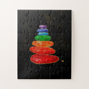 Zen Pebbles Chakras - Waterverf & goud Legpuzzel