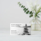 Zen Pebbles Chiropractic Appointment Card Afsprakenkaartje (Staand voorkant)