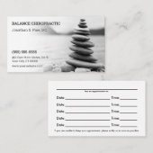 Zen Pebbles Chiropractic Appointment Card Afsprakenkaartje (Voorkant / Achterkant)