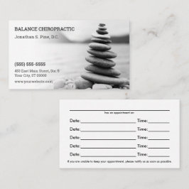 Zen Pebbles Chiropractic Appointment Card Afsprakenkaartje