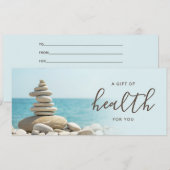 Zen Pebbles & Ocean Chiropractic Gift Certificate (Voorkant / Achterkant)