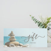 Zen Pebbles & Ocean Gift Certificate (Staand voorkant)