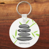 Zen pelletstenen die meditatie-sleutelhangers stap sleutelhanger (Voorkant)