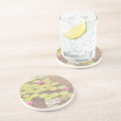 Zen Pink Lotus Zandsteen Onderzetter (Zijkant)