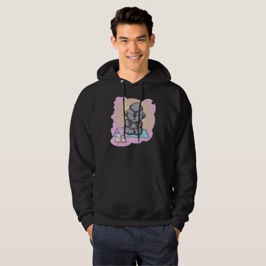 Zen Poodle Hoodie (Voorkant volledig)