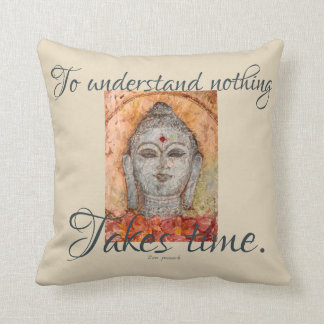 Zen Proverb Buddha Waterverf Art Pillow Kussen