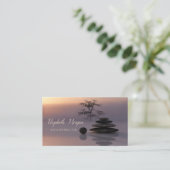 Zen,psycholoog Therapist,Stones,Yoga Instructor Visitekaartje (Staand voorkant)