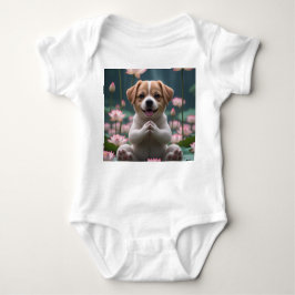 Zen Puppy op Lotus - Baby Bodysuit