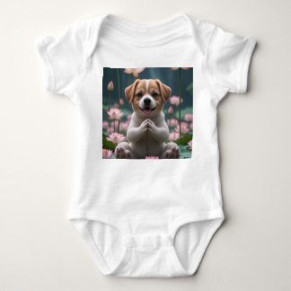 Zen Puppy op Lotus - Baby Bodysuit