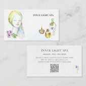 *~* Zen QR- AP8 Woman Spa Meditation Visitekaartje (Voorkant / Achterkant)