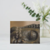 Zen Quote Buddha Statue Briefkaart (Staand voorkant)