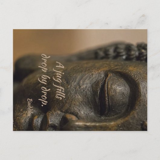 Zen Quote Buddha Statue Briefkaart (Voorkant)