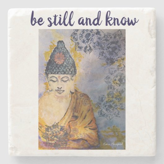 Zen Quote Buddha Stone Onderzetter (Voorkant)