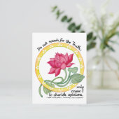 Zen quote en lotus briefkaart (Staand voorkant)