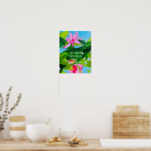 Zen quote lotus waterverf art peace within poster (Keuken)